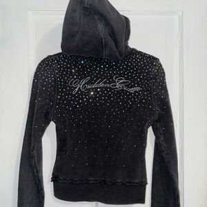 Hidden Cult Rhinestone Zip Up Hoodie